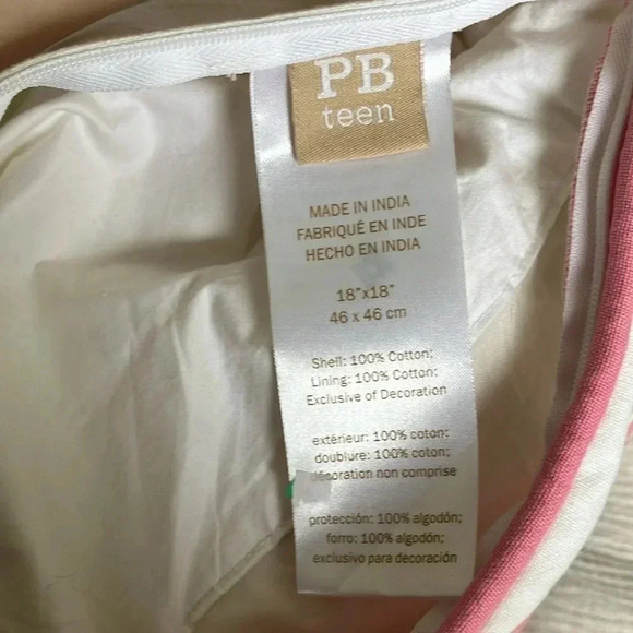 Pottery Barn Teen Cushion Pillow Choose  Happy - Picture 3 of 4
